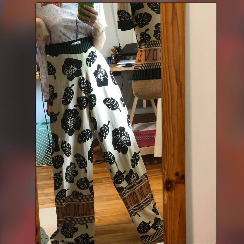 Scotch & Soda Cream green and Black Wide Leg 2 piece Jumpsuit - Picture 6 of 14
